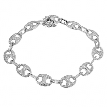 Pig Nose Link Diamond Bracelet – G&S