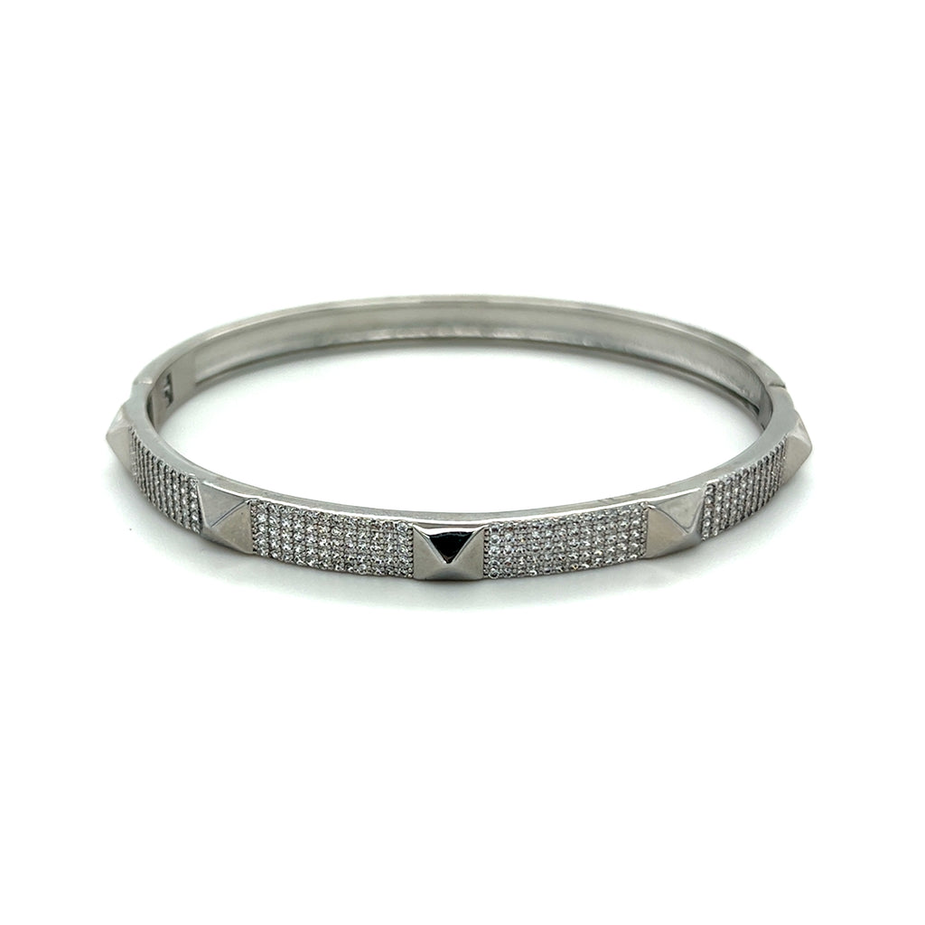 Thick Studs Pave CZ's Bangle – G&S