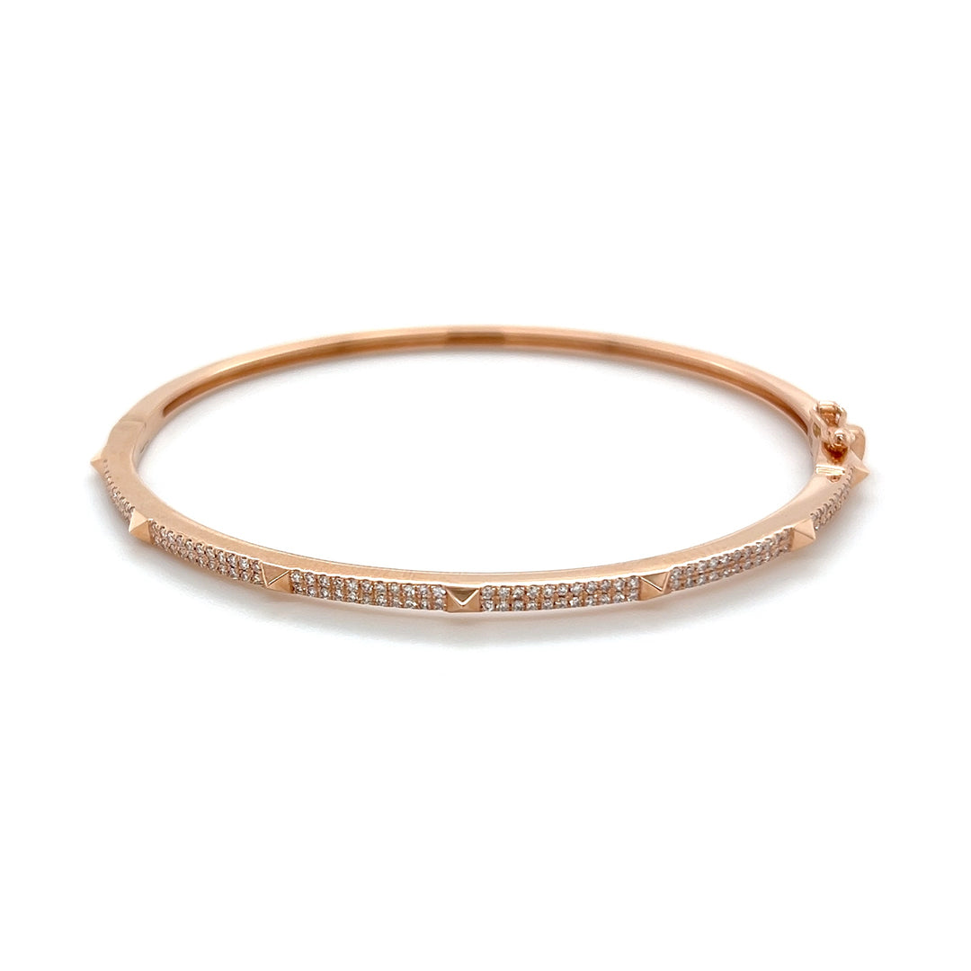 Thin Diamond Studs Bangle – G&S