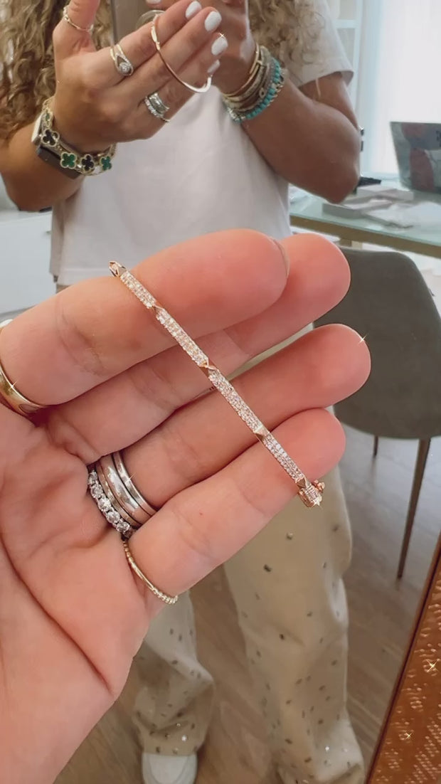 Thin Diamond Studs Bangle – G&S