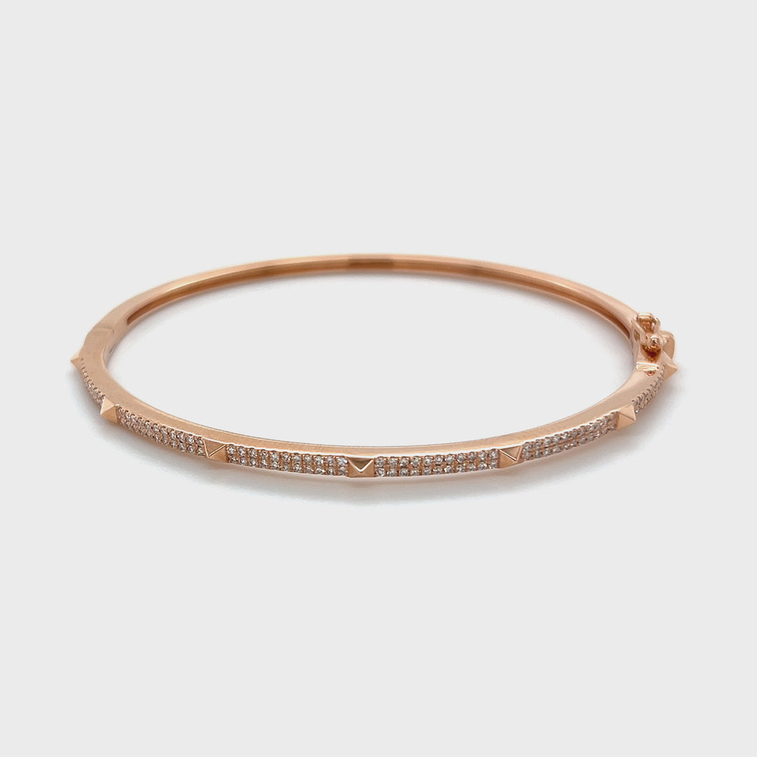 Thin Diamond Studs Bangle – G&S