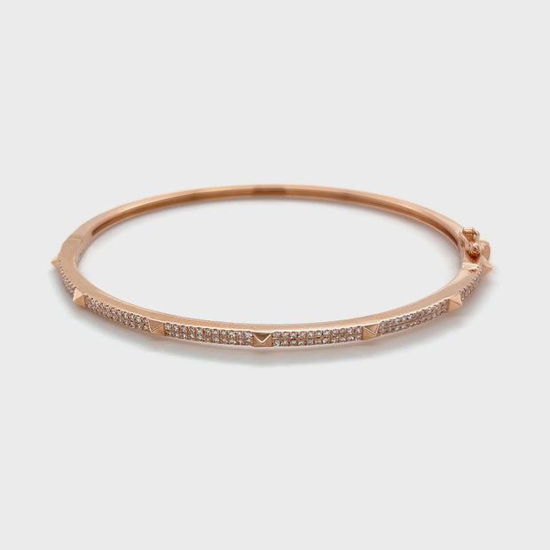 Thin Diamond Studs Bangle – G&S