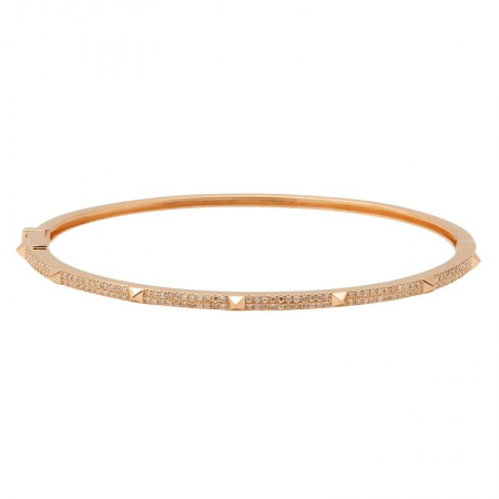 Thin Diamond Studs Bangle – G&S