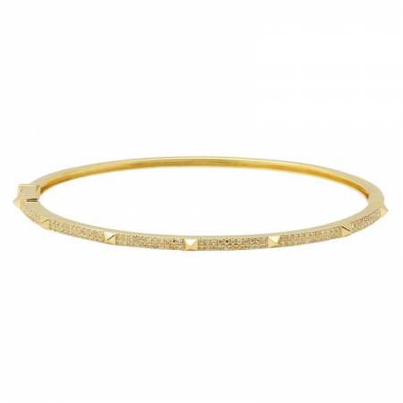Thin Diamond Studs Bangle – G&S