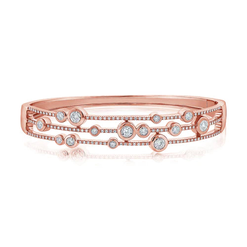 Scattered Bezels Triple-Pave Bangle – G&S