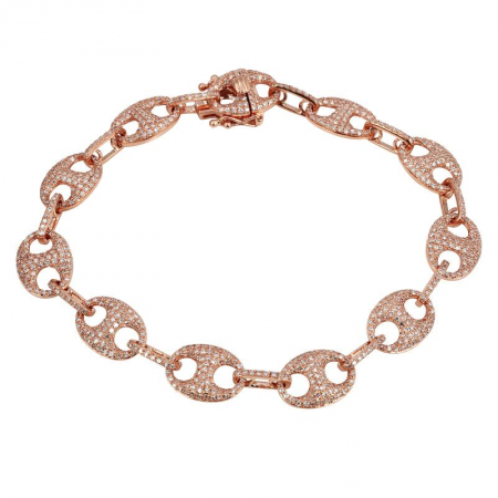 Pig Nose Link Diamond Bracelet – G&S