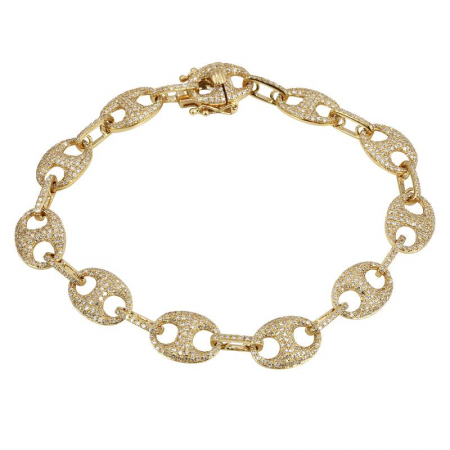 Pig Nose Link Diamond Bracelet – G&S
