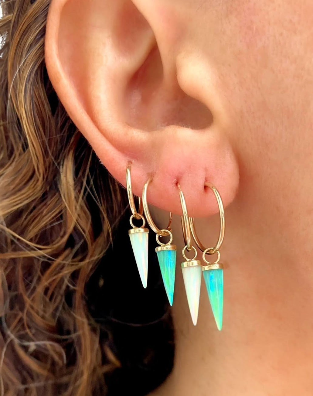 Opal spike earring on sale